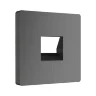 Накладка для телефонной розетки RJ-11 (графит рифленый) W1192004 - фото