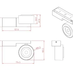 Потолочный светильник Treo 1x13Вт 3000K (Черный)