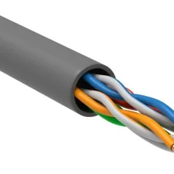 Кабель витая пара U/UTP кат.5E 4х2х24AWG solid LSZH сер. (м) ITK LC1-C5E04-121