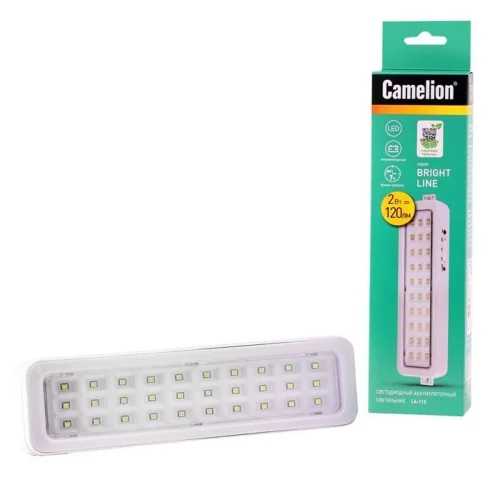 Светильник светодиодный LA-112 30LED 220В аккумуляторный Li-ion бел. Camelion 13149 - фото 6