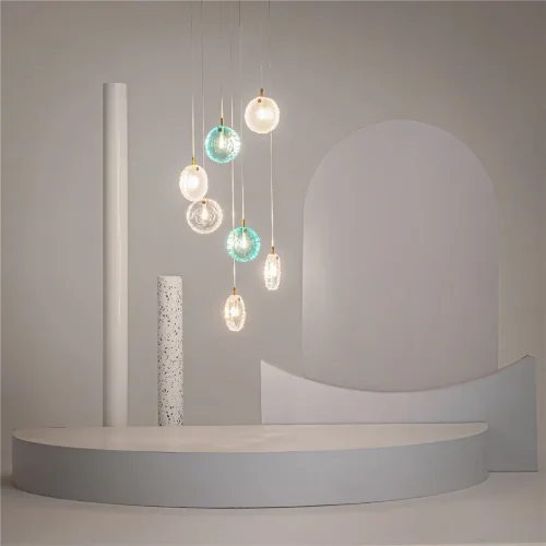 Подвесной светильник Frozen G4х7 (Латунь) - фото 12