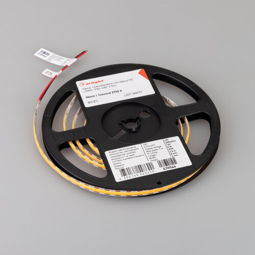 Светодиодная лента СОВ-Х400-8mm 12V Warm2700 (9 W/m, IP20, CSP, 2.5m) (Arlight) 039046 - фото 3