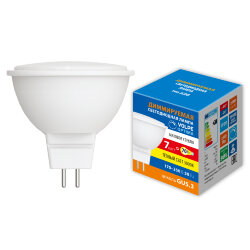 LED-JCDR-7W-3000K-GU5.3-FR-DIM-SLS Лампа светодиодная, диммируемая, Форма JCDR, матовая, Теплый белый свет 3000K