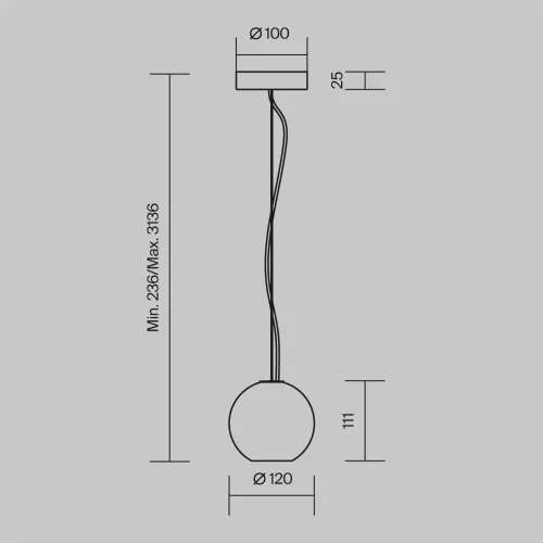 Подвесной светильник Basic Texture GU10х1 (Черный) - фото 7