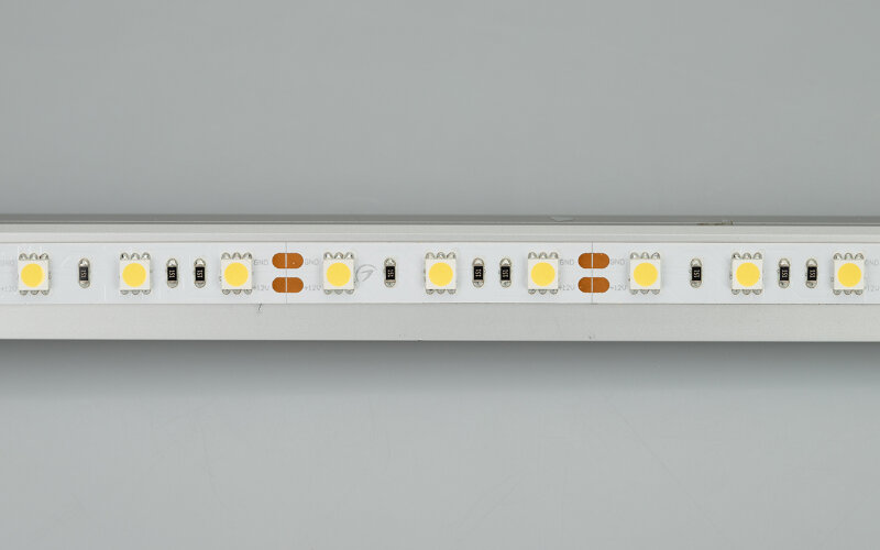 Светодиодная лента RT 2-5000 12V White6000 2x (5060, 300 LED, LUX) (Arlight, 14.4 Вт/м, IP20) - фото 5