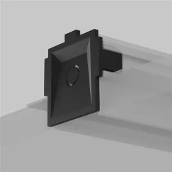 Комплект заглушек к встраиваемому шинопроводу Radity 2шт (Черный)