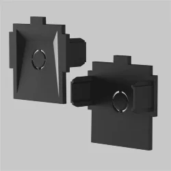 Комплект заглушек к встраиваемому шинопроводу Radity 2шт (Черный) TRA084EC-12B