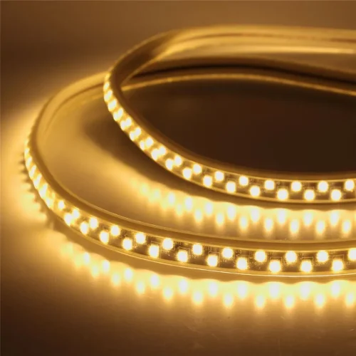 Светодиодная лента 405WW 220V 4040 160 Led/m warm white IP68 - фото III