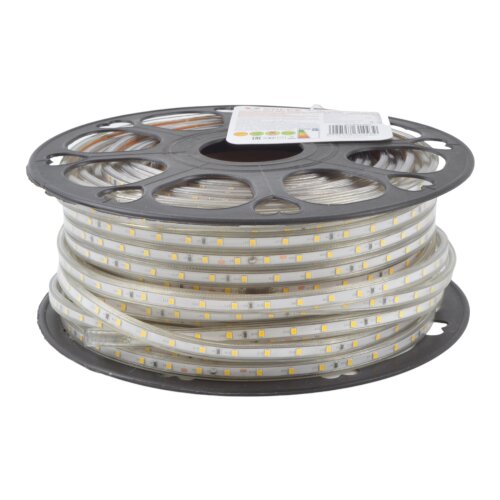 ULS-Q325 2835-60LED-m-10mm-IP67-220V-6W-m-50M-WW Светодиодная гибкая герметичная лента Volpe, В ПВХ трубке, Упаковка бобина 50 м, IP67, Угол излучения 120, Кратность резки 1 м, Теплый белый свет. - фото 3