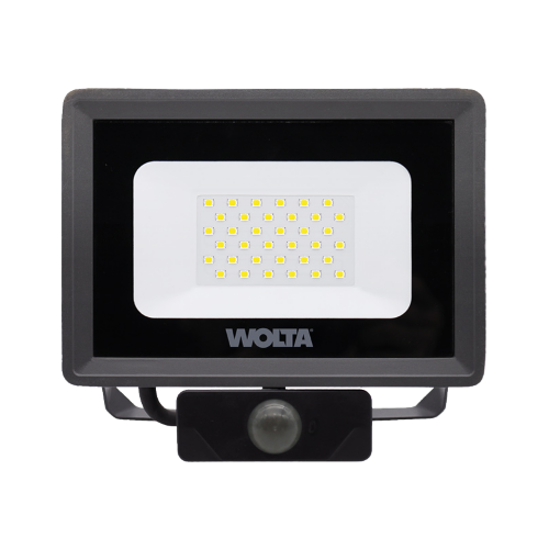 Светодиодный прожектор WOLTA WFL-30W/06s 30Вт 5700K IP65 с Датчиком - фото 1.