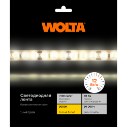 Светодиодная лента WOLTA WLS2835-12W/3000/12H120-01 SMD2835 12Вт 3000К 12В IP20 120 led/m
