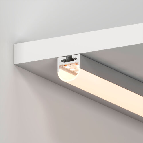 Профиль с экраном SL-LINE-2011M-2500 ANOD+OPAL ROUND (Arlight, Алюминий) - фото 3