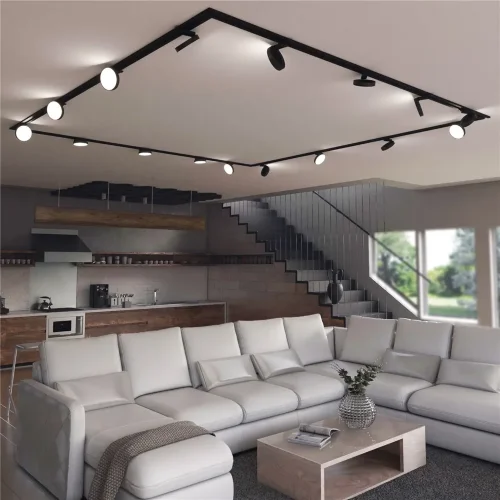 Трековый светодиодный светильник для однофазного шинопровода Pila Черный 12W 4200K 85078/01 - фото 5