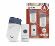Звонок беспроводной ЗБН-6 с двумя динамиками 32 мелодии 120м с кнопкой IP44 бело-серый IN HOME - Фото 2