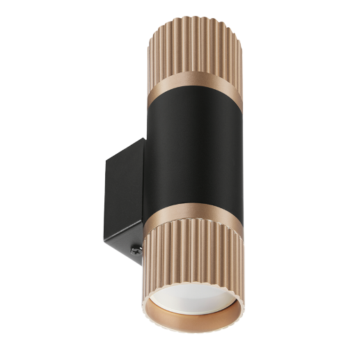 Светильник WOLTA WSL-GU10/W19BG-2 под лампу GU10 Черный / золотой DUO - фото 4.