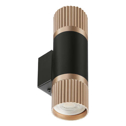 Светильник WOLTA WSL-GU10/W19BG-2 под лампу GU10 Черный / золотой DUO - фото 5.