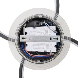 Потолочный светильник FR6201CL-L150GB Нео Гео / Neo Geo 150 Вт LED с пультом ДУ (Черный и Золото) FR6201CL-L150GB