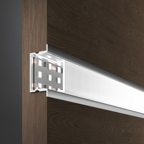 Встраиваемый алюминиевый профиль для LED ленты под ленту до 18,5 мм - Фото 2