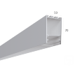 Алюминиевый LED профиль LINE 5070 ral9003 LT70 (с экраном) — 2500мм - фото 1