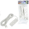 S-CU3-7 WHITE Удлинитель серии Ultra, шнур 7м., 3 гнезда, 10A, б/з. Белый. TM Uniel - фото