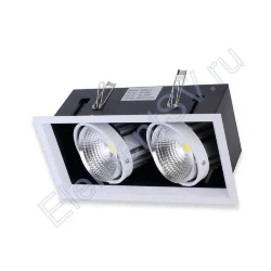 Светодиодный светильник карданный AR90-2 OD2 (220V, 2х20W, white)
