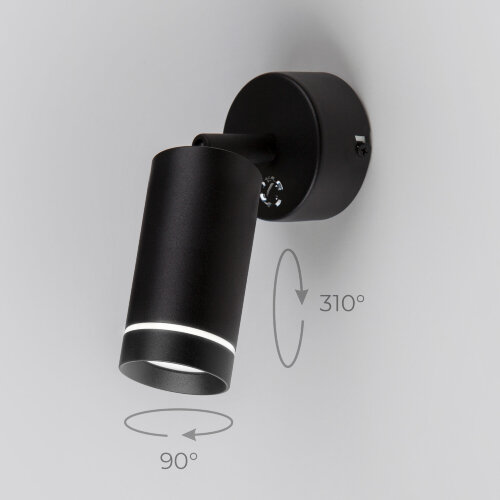 Настенный светодиодный светильник Glory SW LED черный - Фото 3