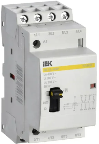 Контактор модульный КМ20-40МР AC с ручным управ. KARAT IEK MKK12-20-40 - фото