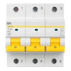 Выключатель автоматический модульный 3п C 125А 15кА ВА47-150 KARAT IEK MVA50-3-125-C