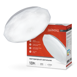 Светильник светодиодный серии DECO ДАЙМОНД 18Вт 230В 4000К 1620Лм 260х55мм IN HOME