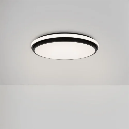 Потолочный светильник FR6086CL-L117B Пирог / Pie 96 Вт LED с пультом ДУ (Черный) FR6086CL-L117B - фото 6
