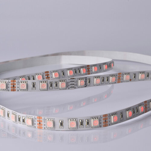 ULS-M25-5050-60LED/m-10mm-IP20-DC12V-14,4W/m-5M-RGB PROFI Гибкая светодиодная лента на самоклеящейся основе. Катушка 5м. в герметичной упаковке. RGB. ТМ Uniel - фото