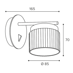 Светильник WOLTA WSL-GX53/W19WG под лампу GX53 Белый / Золотой MUSE