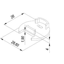 Заглушка для LC-LKS-2328 с отверстием