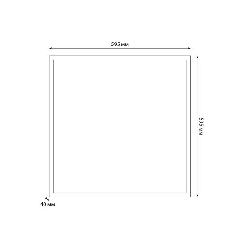 ULP-6060 54W-5000K-LL IP40 PREMIUM OPAL WHITE Светильник светодиодный потолочный универсальный, Белый равномерный свет 5000K, 6600Лм, Корпус белый, В комплекте с и-п - фото 4