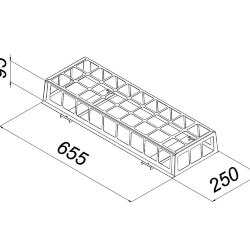 Решетка спорт 640x250 мм