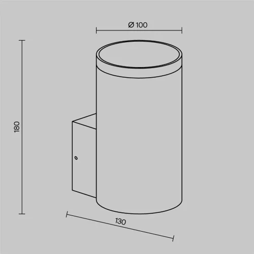 Настенный светильник Клин / Shim 3000K 15Вт IP 65 (Черный) O514WL-L15B3K - фото 3