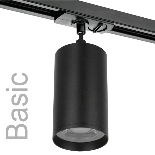 Трековый светильник WOLTA WTL-GU10/03B под лампу GU10 Чёрный BASIC - фото 1.