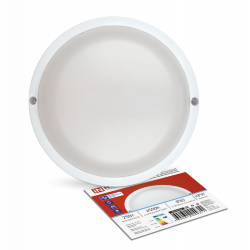 Светильник светодиодный герметичный СПП ОAД-2565-КРУГ 25Вт 6500К 2250Лм с оптико-акустическим датчиком IP65 175мм IN HOME