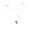 DK6452-BK Трековый светильник SOLID KOPER, 135мм, d60, 220V, LED 4000K, 15W, IP20, черный, алюминий. Фото 7