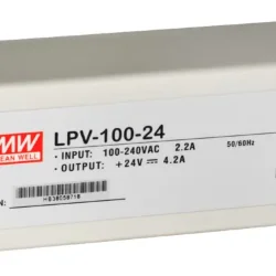Блок питания Mean Well, герметичный, LPV-100-24, в пластиковом корпусе