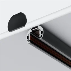 Заглушки для круглого низкопрофильного шинопровода Exility 2шт. (Черный)