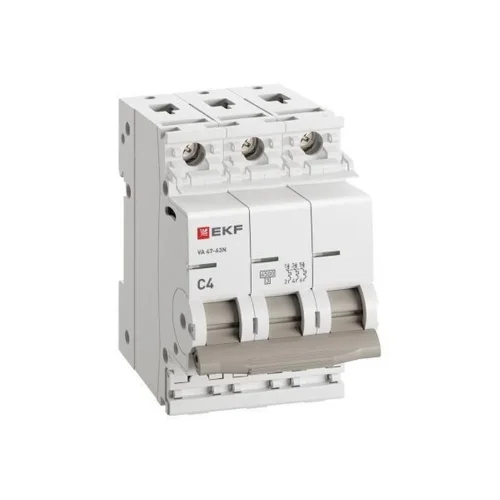 Выключатель автоматический 3п C 4А 4.5кА ВА 47-63N PROxima EKF M634304C - фото 3
