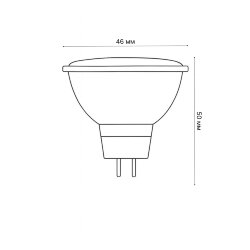 LED-JCDR-10W-WW-GU5.3-NR Лампа светодиодная, Форма JCDR, матовая, Серия Norma, Теплый белый свет 3000K, Картон