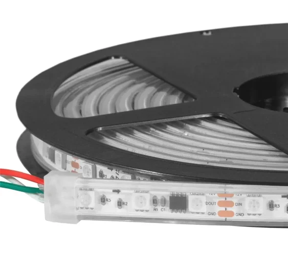 Лента светодиодная герметичная ELFLED 300SMD, 12В, IP66, 5м, RGB SPI WS2811 - фото 2