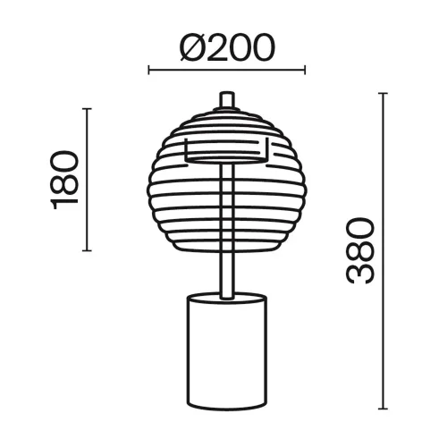 Настольный светильник Mystic 3000K 8Вт (Черный) - фото 2