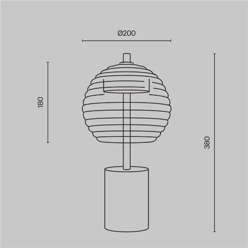 Настольный светильник Mystic 3000K 8Вт (Черный) - фото