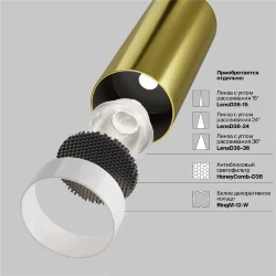 Потолочный светильник Фокус / FOCUS LED 12 Вт 2700 К 50° (Латунь) C055CL-L12W2.7K-W-BS
