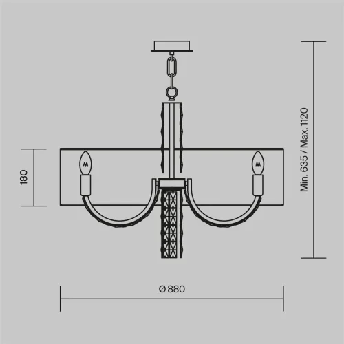 Подвесной светильник Talento E14х8 (Хром) - фото 4