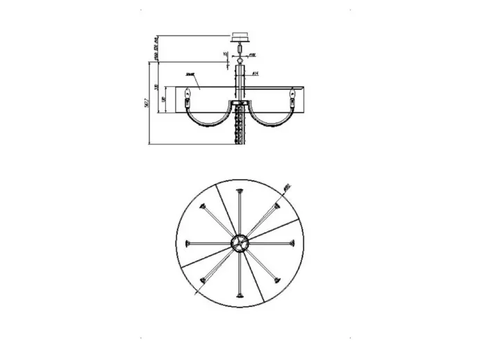 Подвесной светильник Talento E14х8 (Хром) - фото 6