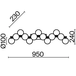 Настенный светильник (бра) Dallas G9x13 (Золото)